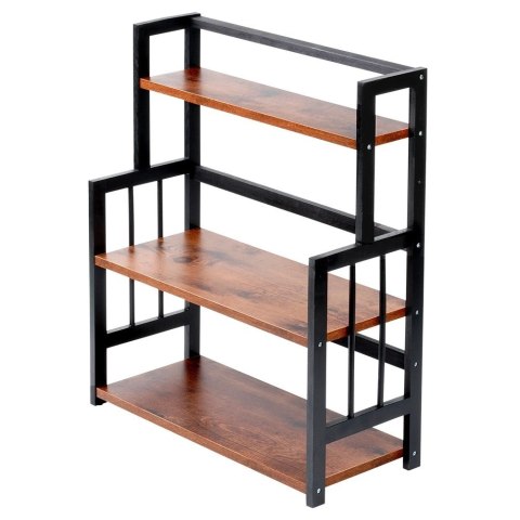 Vilde Regał Półka Kuchenna 3-Poziomowa Drewniana Solidna VILDE 41,5x18,5x50 cm