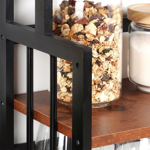 Vilde Regał Półka Kuchenna 3-Poziomowa Drewniana Solidna VILDE 41,5x18,5x50 cm