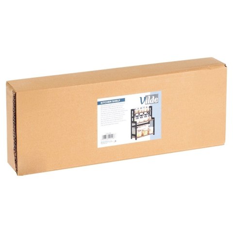 Vilde Regał Półka Kuchenna 3-Poziomowa Drewniana Solidna VILDE 41,5x18,5x50 cm