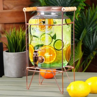 Vilde Słój Dozownik do Napojów z Kranikiem Złotym Stojakiem Szklany VILDE 4,2 L