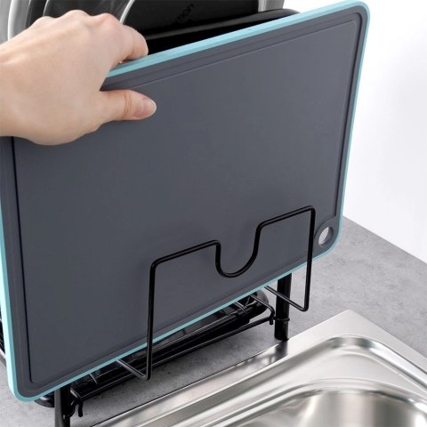 Vilde Suszarka na Naczynia 2-Poziomowa Czarna Pojemna VILDE 51,5 x 24,5 x 33 cm