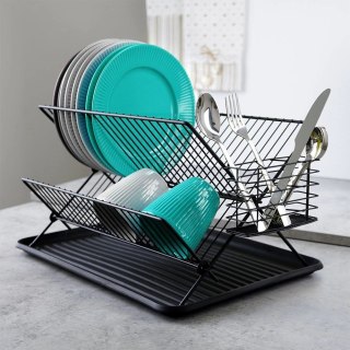 Vilde Suszarka na Naczynia Ociekacz do Naczyń Czarna VILDE 45 x 32 x 25,5 cm