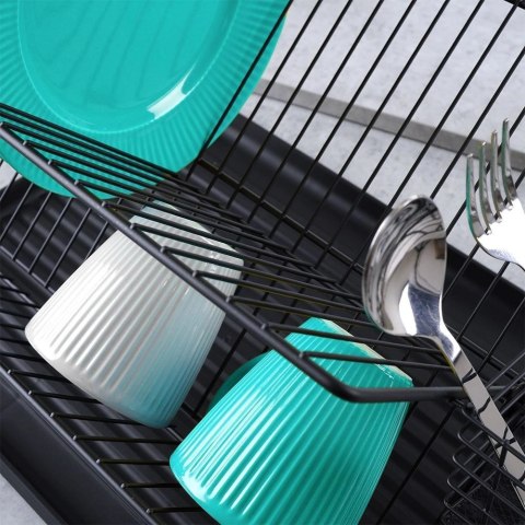 Vilde Suszarka na Naczynia Ociekacz do Naczyń Czarna VILDE 45 x 32 x 25,5 cm