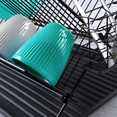 Vilde Suszarka na Naczynia Ociekacz do Naczyń Czarna VILDE 45 x 32 x 25,5 cm