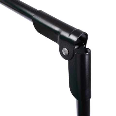 Vilde Suszarka na Pranie Metalowa Czarna Rozsuwana z Kółkami Składana XXL 110-189 cm