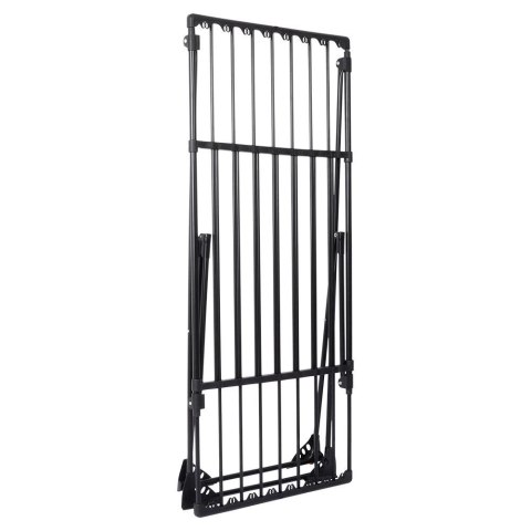 Vilde Suszarka na Pranie Metalowa Czarna Rozsuwana z Kółkami Składana XXL 110-189 cm