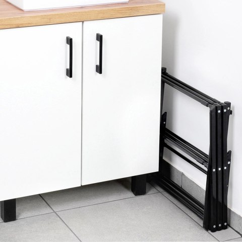 Vilde Suszarka na Pranie Ubrania Metalowa Czarna Pionowa Solidna ORION 47-78x94cm