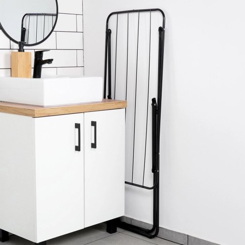 Vilde Suszarka na Pranie Ubrania Składana Metalowa Czarna VILDE 93 x 43 x 88 cm