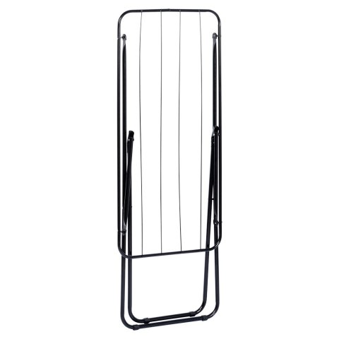 Vilde Suszarka na Pranie Ubrania Składana Metalowa Czarna VILDE 93 x 43 x 88 cm