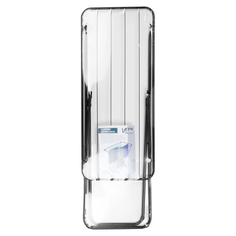 Vilde Suszarka na Pranie Ubrania Składana Metalowa Czarna VILDE 93 x 43 x 88 cm