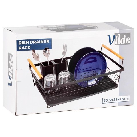Vilde Suszarka na naczynia czarna 50,5x33x18 cm