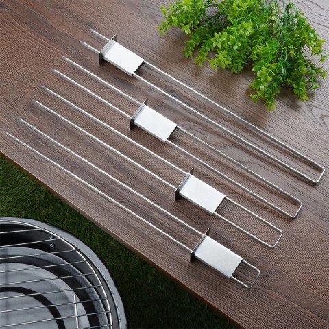BBQ Szpikulce do Szaszłyków Stalowe Podwójne 36 cm 4 szt.