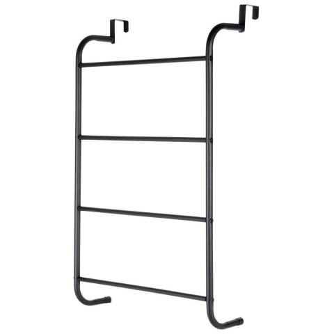 Bathroom Solutions Wieszak na Ręczniki Metalowy Czarny Naścienny BATHROOM SOLUTIONS 73x44,5 cm