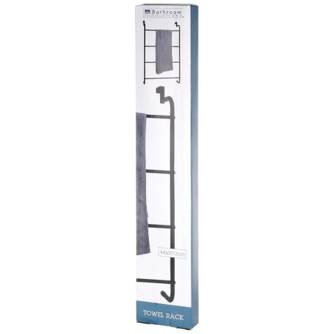 Bathroom Solutions Wieszak na Ręczniki Metalowy Czarny Naścienny BATHROOM SOLUTIONS 73x44,5 cm