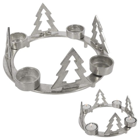 Home Styling Collection Świecznik Tealight 4 Świeczki Świąteczny Loft HOME STYLING COLLECTION 25 cm