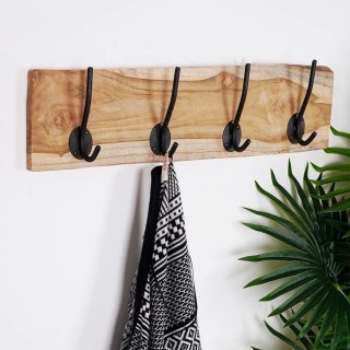 Home Styling Collection Wieszak Ścienny na Ubrania Drewniany Solidny HOME STYLING COLLECTION 49,5cm