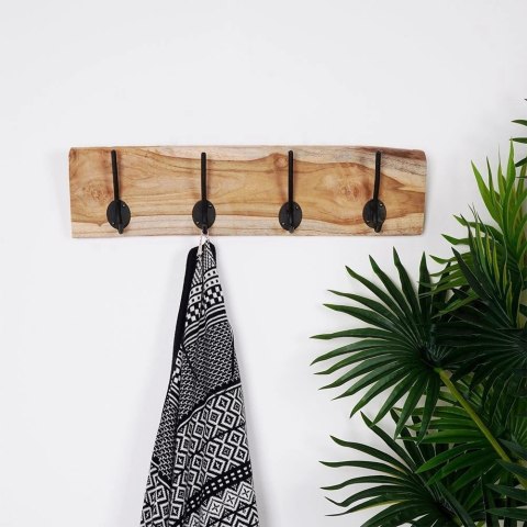 Home Styling Collection Wieszak Ścienny na Ubrania Drewniany Solidny HOME STYLING COLLECTION 49,5cm
