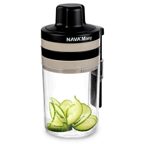 NAVA Szatkownica do Warzyw Owoców z Pojemnikiem Spiralna 3w1 NAVA 20 cm