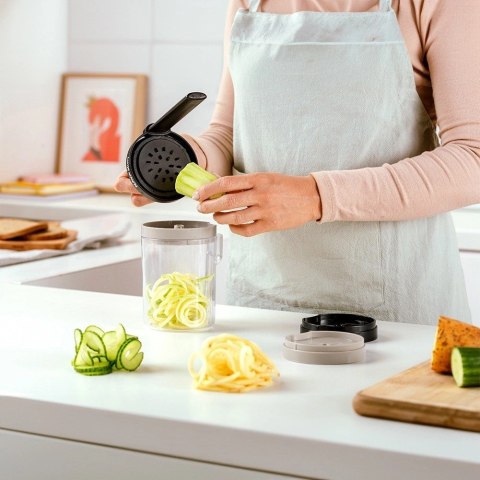 NAVA Szatkownica do Warzyw Owoców z Pojemnikiem Spiralna 3w1 NAVA 20 cm