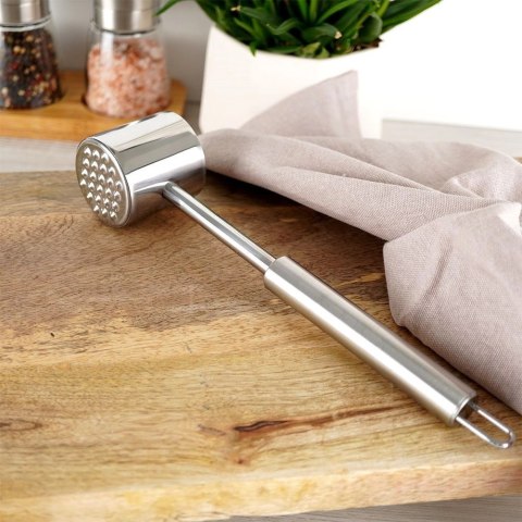 Orion Tłuczek do Mięsa Metalowy Dwustronny z Wypustkami Solidny ORION 27 cm