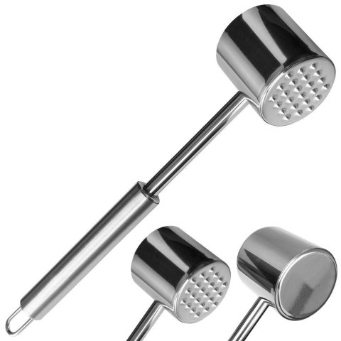 Orion Tłuczek do Mięsa Metalowy Dwustronny z Wypustkami Solidny ORION 27 cm