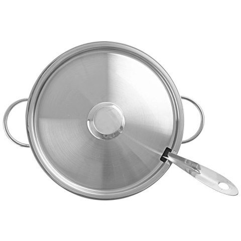 Orion Waza do Zupy Stalowa z Pokrywą Solidna Dekoracyjna Srebrna ORION 4,5 L