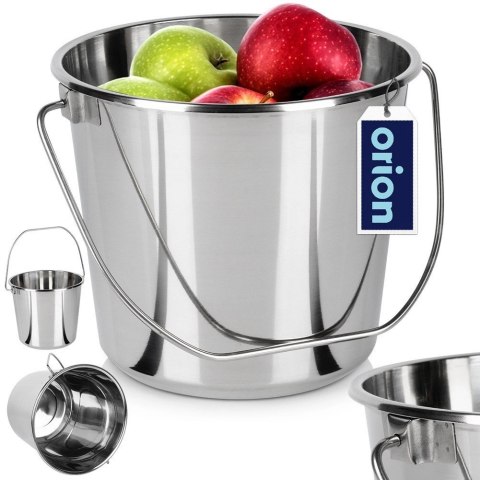 Orion Wiadro Stalowe Nierdzewne Metalowe Ogrodowe ORION 5 L
