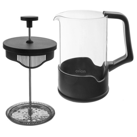 Orion Zaparzacz tłokowy do kawy i herbaty szklany BLACK 400 ml