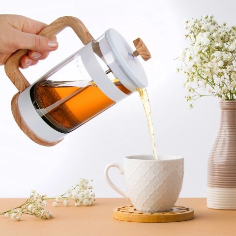 Orion Zaparzacz tłokowy do kawy i herbaty szklany WHITELINE 650 ml