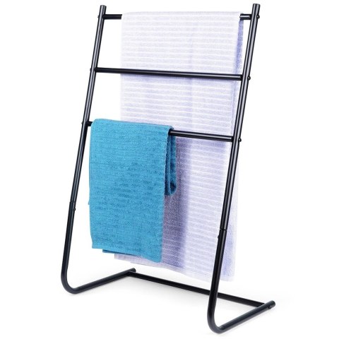 Vilde Wieszak na Ręczniki Ubrania Wolnostojący Metalowy Czarny VILDE 50x33x81cm