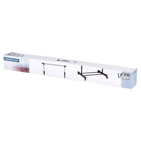 Vilde Wieszak na Ubrania Stojący na Kółkach Metalowy Czarny Solidny VILDE 140 cm