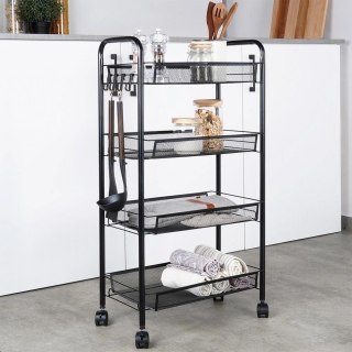 Vilde Wózek Półka Regał Metalowy 4-Poziomowy Solidny Pojemny VILDE 44 x 26 x 84cm