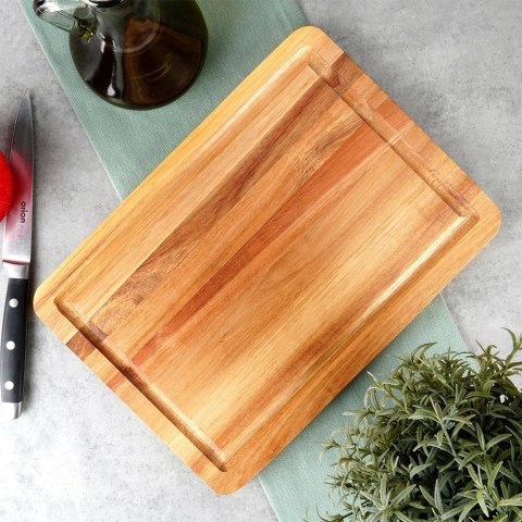 Grupa Orion Sp. z o.o. Deska Akacjowa EXCELLENT HOUSEWARE 28 x 20 cm z Rowkiem do Soków