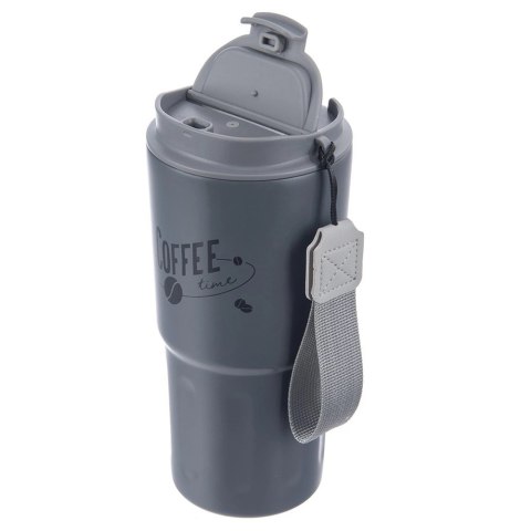 Grupa Orion Sp. z o.o. Kubek Termiczny 590 ml ORION TERMO Szary Coffee Time z Uchem Szczelny