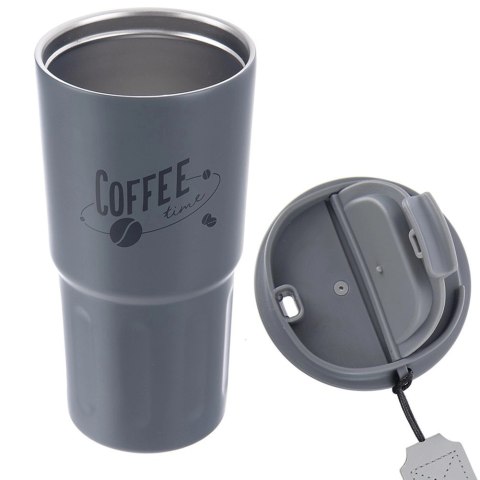 Grupa Orion Sp. z o.o. Kubek Termiczny 590 ml ORION TERMO Szary Coffee Time z Uchem Szczelny