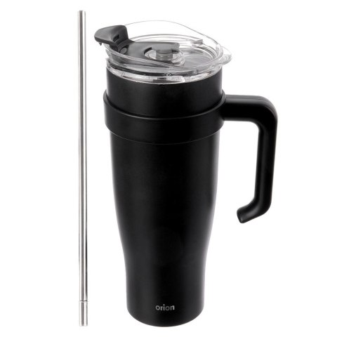 Grupa Orion Sp. z o.o. Kubek termiczny stalowy czarny z uchwytem TERMO 1,2 l