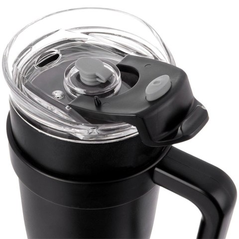 Grupa Orion Sp. z o.o. Kubek termiczny stalowy czarny z uchwytem TERMO 1,2 l