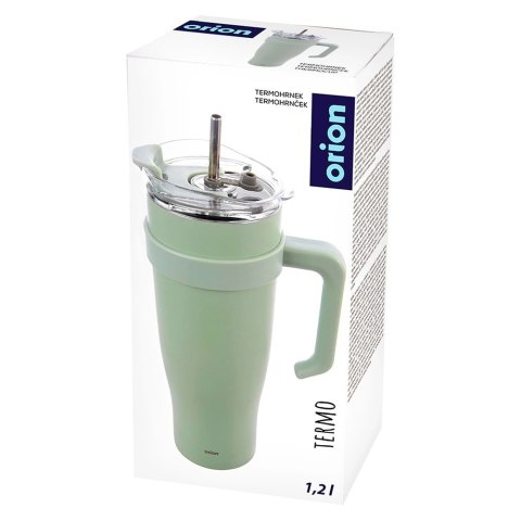 Grupa Orion Sp. z o.o. Kubek termiczny stalowy miętowy z uchwytem TERMO 1,2 l