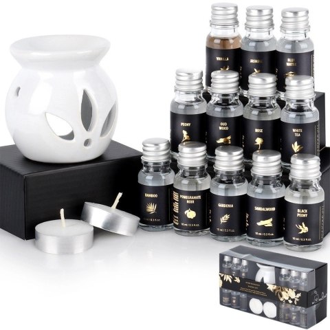 Orion Zestaw 15 el. Kominek Zapachowy Ceramiczny VILDE Z Olejkami Do Aromaterapii