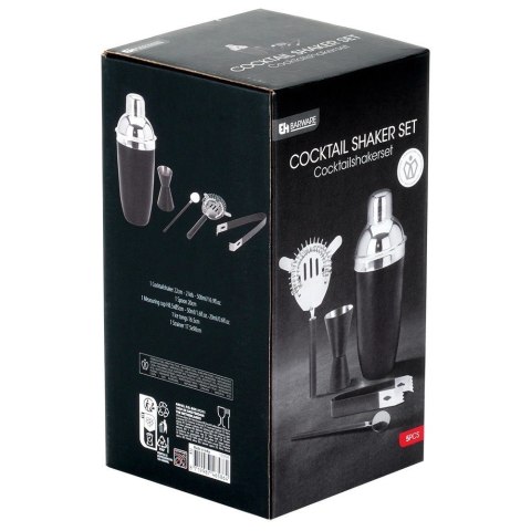 Orion Zestaw Barowy z Shakerem Stalowy Czarny Solidny EXCELLENT HOUSEWARE 5 el.
