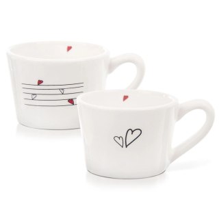 Orion Zestaw Kubki do Kawy Herbaty Ceramiczne Serce Solidne 2 szt. ORION 210 ml