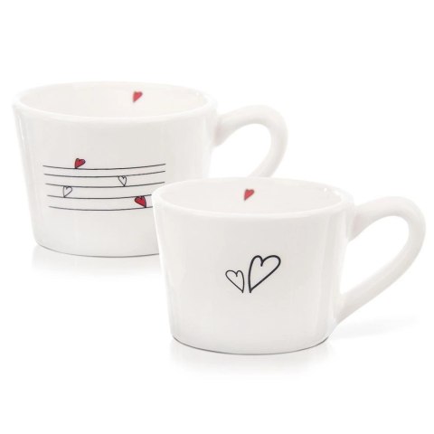 Orion Zestaw Kubki do Kawy Herbaty Ceramiczne Serce Solidne 2 szt. ORION 210 ml