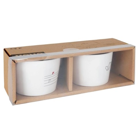 Orion Zestaw Kubki do Kawy Herbaty Ceramiczne Serce Solidne 2 szt. ORION 210 ml