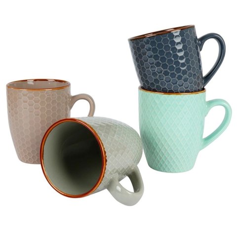 Siaki Collection Zestaw Kubki do Kawy Herbaty Ceramiczne Dekoracyjne ORION 4 szt. 270 ml