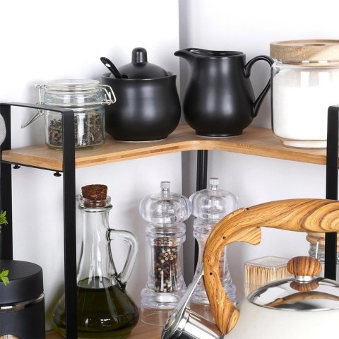 Grupa Orion Sp. z o.o. Zestaw Cukierniczka i Mlecznik VILDE 3 el. Porcelana Czarna z Łyżeczką