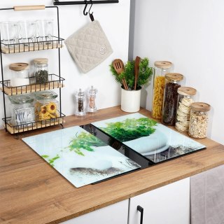 Grupa Orion Sp. z o.o. Deski Szklane VILDE 2 szt. 60 x 52 cm Osłona Kuchenki Hartowane z Ziołami