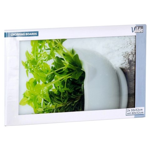 Grupa Orion Sp. z o.o. Deski Szklane VILDE 2 szt. 60 x 52 cm Osłona Kuchenki Hartowane z Ziołami
