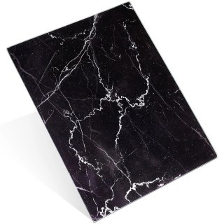 Grupa Orion Sp. z o.o. Deska do Krojenia Szklana VILDE 40x30 cm Hartowana Marmur Czarny Kuchenny
