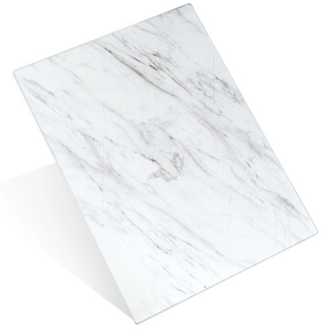 Grupa Orion Sp. z o.o. Deska do Krojenia Szklana VILDE 40x30 cm Hartowana Marmur Biały Dekoracyjna