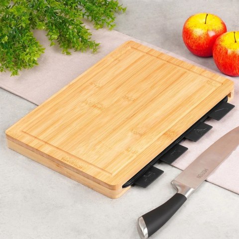 Grupa Orion Sp. z o.o. Zestaw Desek do Krojenia VILDE 5 el. ze Stojakiem Bambusowym